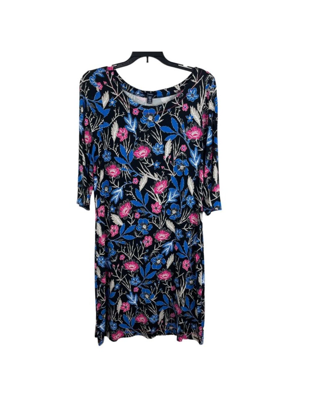 Hatley Women 3/4 Sleeve Stretch Crew Neck Floral Dress Size M